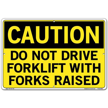 Vestil Polystyrene Sign, 12-1/2" H, 18-1/2" W, Polystyrene, Rectangle, English, SI-C-58-D-PS-040 SI-C-58-D-PS-040